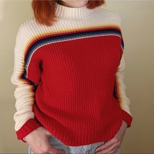 Rainbow knit turtleneck sweater from Forever 21